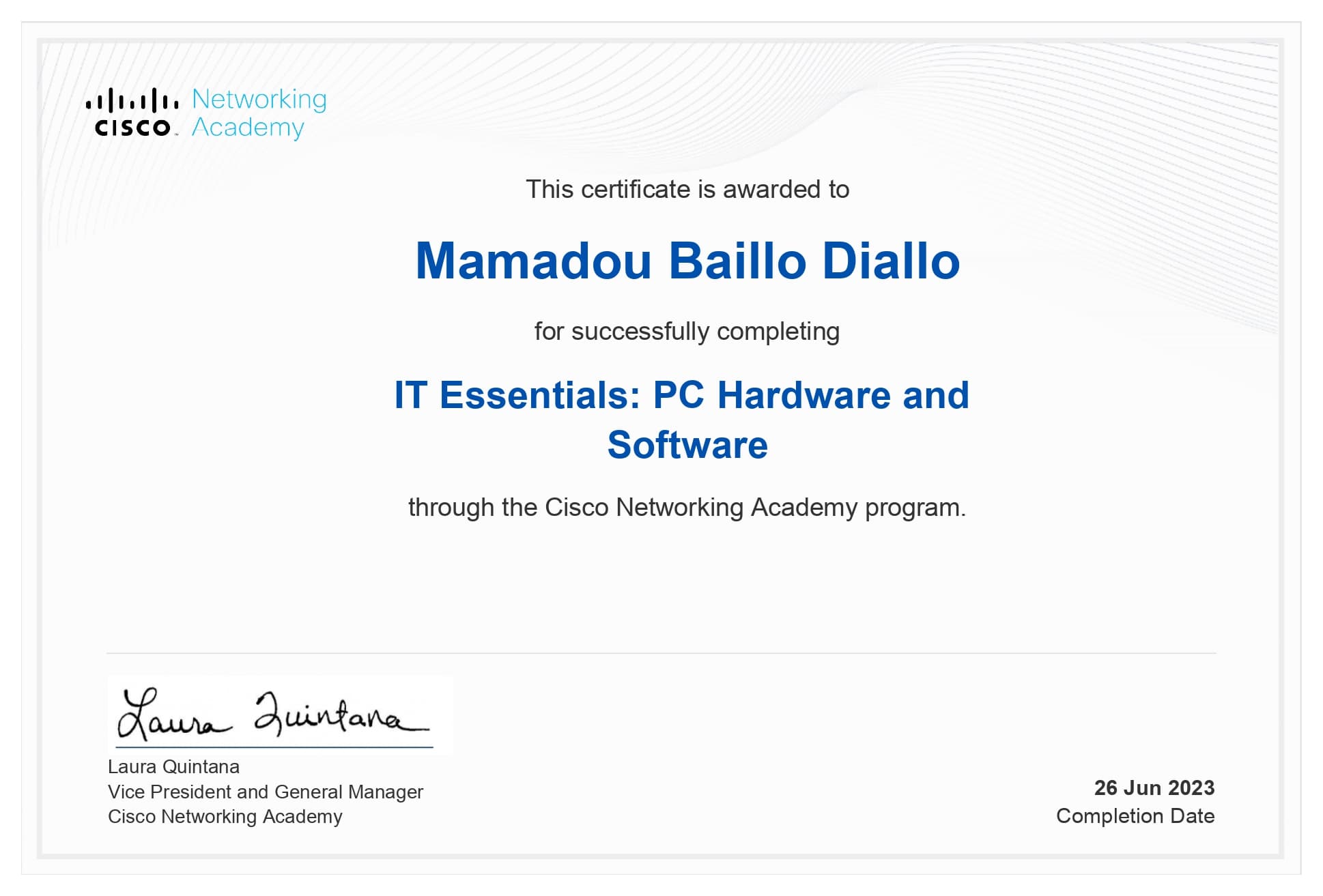IT Essentials: PC Hardware and Software